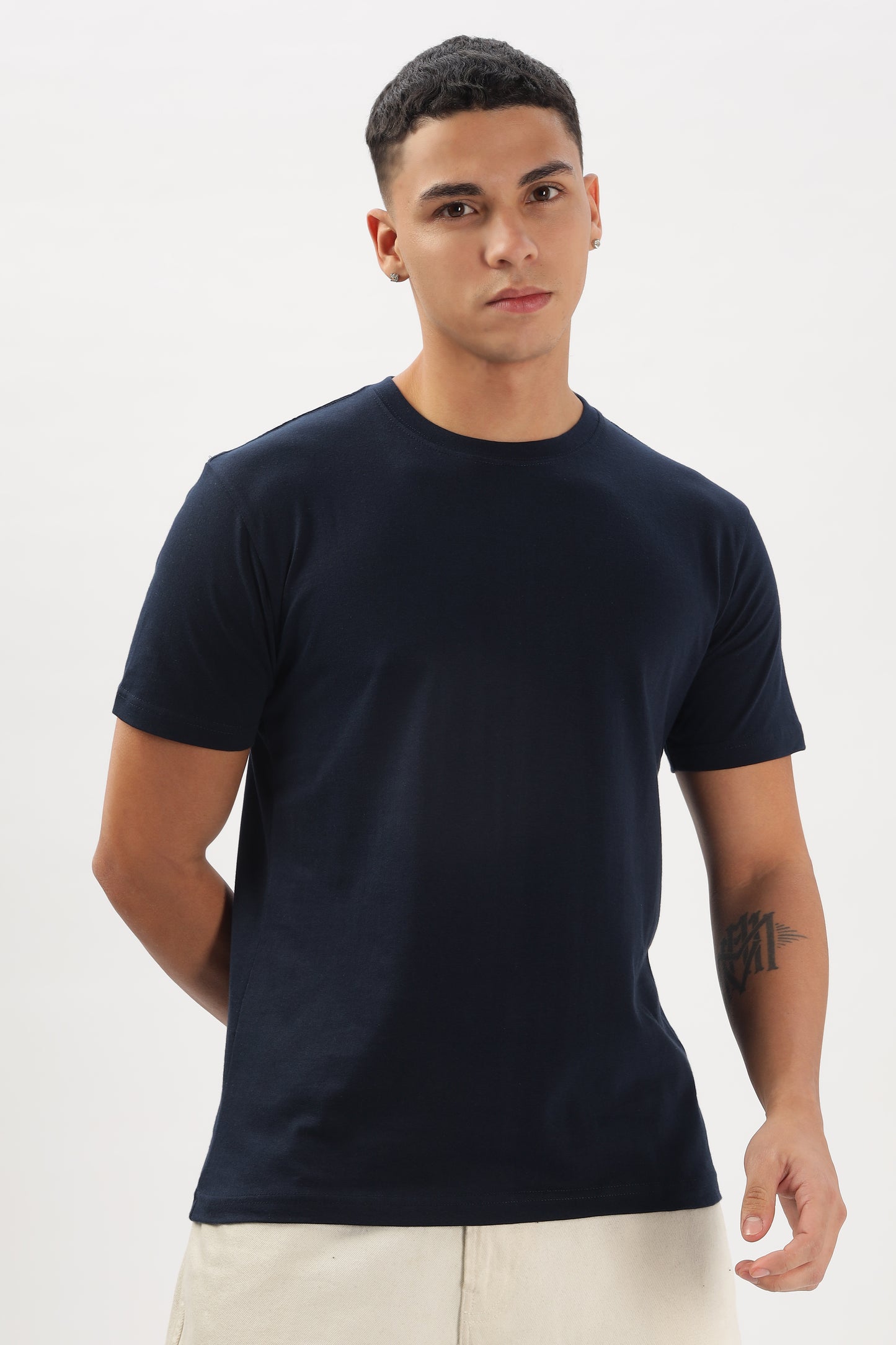 Navy Blue Classic T-shirt By ELLARISH