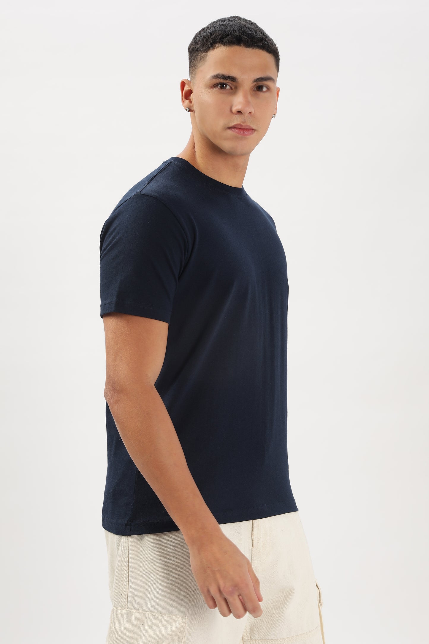 Navy Blue Classic T-shirt By ELLARISH