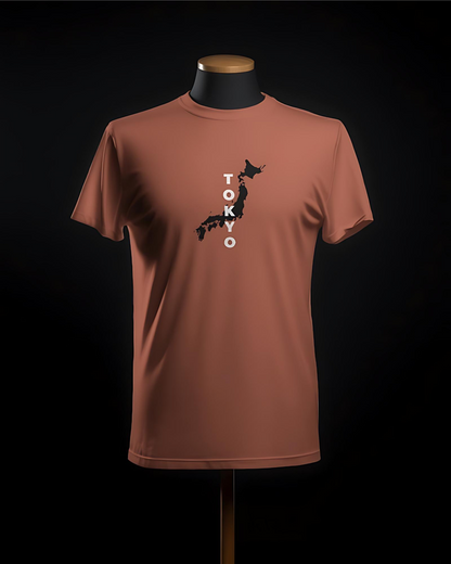 Tokyo Printed Copper T-Shirt By ELLARISH