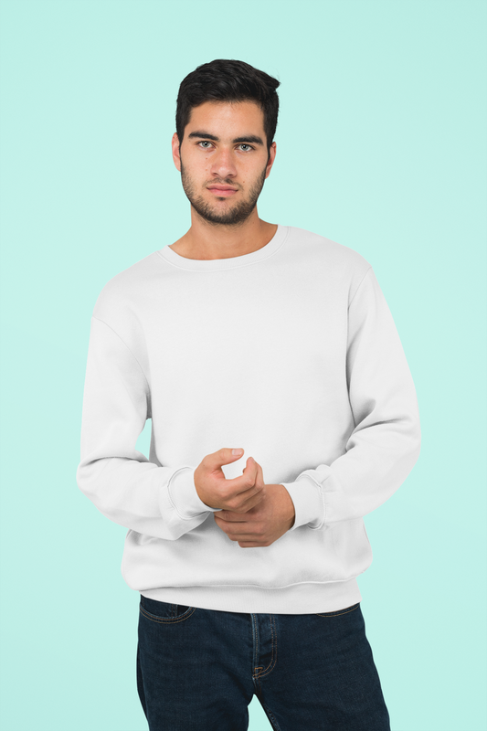 White Classic Sweatshirt By ELLARISH